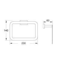 Полотенцедержатель Shevanik SG5606, 23 см, цвет хром