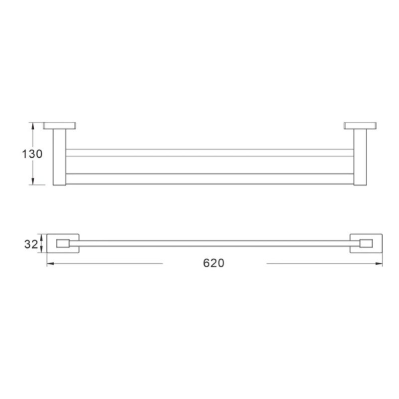 Полотенцедержатель Shevanik SG5627C, 62 см, цвет белый матовый