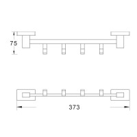 Планка на 4 крючка Shevanik SG5641C, цвет белый матовый