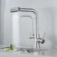 Смеситель для кухни под фильтр Zorg Steel Hammer SH 091 CR с вытяжной лейкой, хром