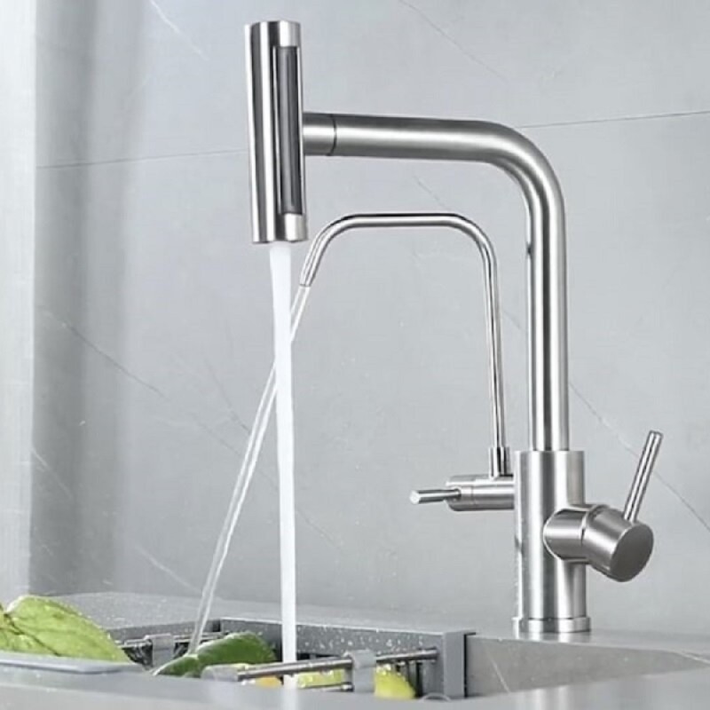Смеситель для кухни под фильтр Zorg Steel Hammer SH 091 PVD BRONZE с вытяжной лейкой, бронза