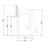 Смеситель для кухни под фильтр Zorg Steel Hammer SH 091 PVD GRAFIT с вытяжной лейкой, графит