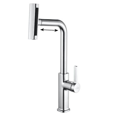 Смеситель для кухни Zorg Steel Hammer SH 092 CR с вытяжной лейкой, хром