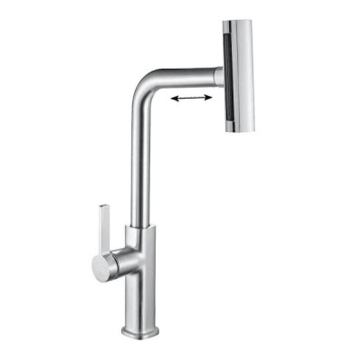 Смеситель для кухни Zorg Steel Hammer SH 092 SATIN с вытяжной лейкой, сатин
