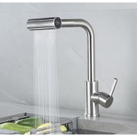 Смеситель для кухни Zorg Steel Hammer SH 093 INOX с вытяжной лейкой, матовая сталь
