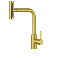 Смеситель для кухни Zorg Steel Hammer SH 093 PVD BRONZE с вытяжной лейкой, бронза