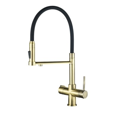 Смеситель для кухни Zorg Steel Hammer SH 2003 BRONZE с гибким изливом, бронза