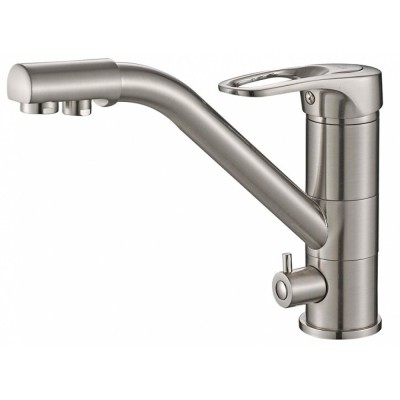 Смеситель Zorg Steel Hammer SH 321 SATIN для кухни под фильтр, нержавеющая сталь