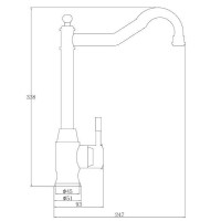 Смеситель для кухни Zorg Steel Hammer, нержавеющая сталь, SH 5208 INOX