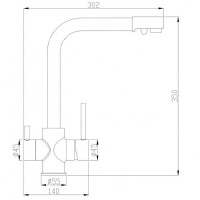 Смеситель Zorg Steel Hammer SH 552 BLACK BR для кухни под фильтр, черный металлик/бронза