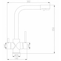 Смеситель Zorg Steel Hammer SH 552 CR для кухни под фильтр, хром
