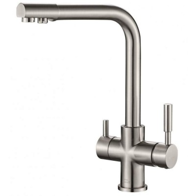 Смеситель Zorg Steel Hammer SH 552 SATIN для кухни под фильтр, матовая нержавеющая сталь