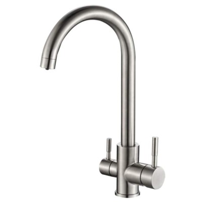 Смеситель Zorg Steel Hammer SH 713 INOX для кухни под фильтр, нержавеющая сталь