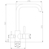 Смеситель Zorg Steel Hammer SH 715 CR для кухни под фильтр, хром
