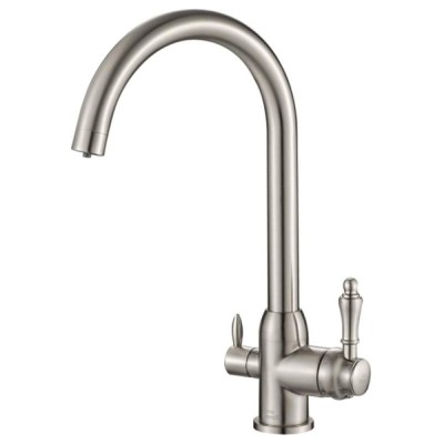 Смеситель Zorg Steel Hammer SH 723 SATIN для кухни под фильтр, нержавеющая сталь матовая