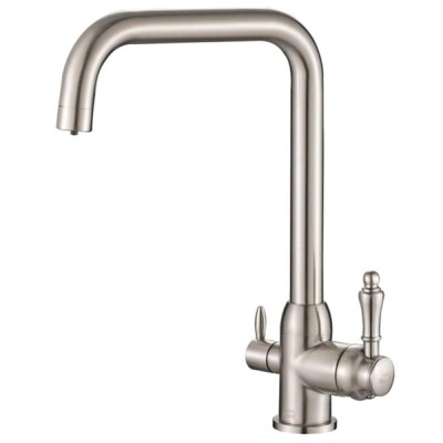 Смеситель Zorg Steel Hammer SH 725 SATIN для кухни под фильтр, матовая нержавеющая сталь матовая