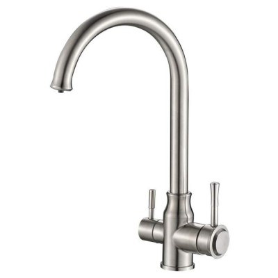 Смеситель Zorg Steel Hammer SH 763 INOX для кухни под фильтр, нержавеющая сталь