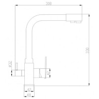 Смеситель Zorg Steel Hammer SH 805 CR для кухни под фильтр, хром