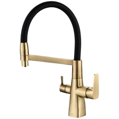 Смеситель Zorg Steel Hammer SH 818-6 BRONZE для кухни под фильтр, бронза/черный