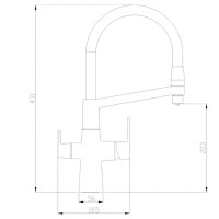 Смеситель Zorg Steel Hammer SH 818-8 CR для кухни под фильтр, хром