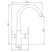 Смеситель Zorg Steel Hammer SH 819 CR для кухни под фильтр, хром