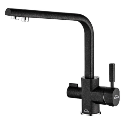 Смеситель Zorg Steel Hammer SH 909 BLACK CR для кухни под фильтр, черный металлик