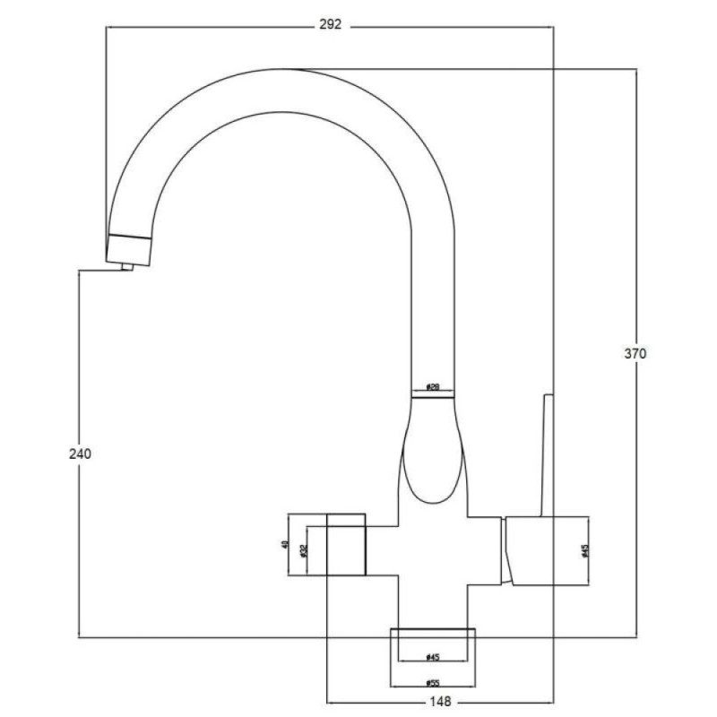 Смеситель Zorg Steel Hammer SH 910 BLACK BR для кухни под фильтр, черный металлик/бронза