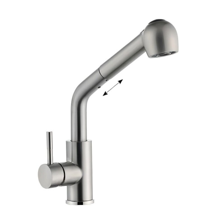 Смеситель для кухни Zorg Steel Hammer, нержавеющая сталь, SH 5144 INOX
