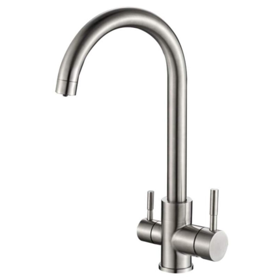 Смеситель Zorg Steel Hammer SH 713 INOX для кухни под фильтр, нержавеющая сталь