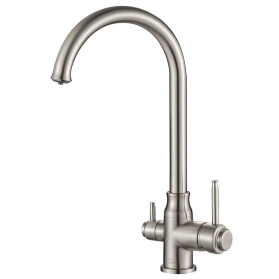 Смеситель Zorg Steel Hammer SH 763 SATIN для кухни под фильтр, нержавеющая сталь матовая