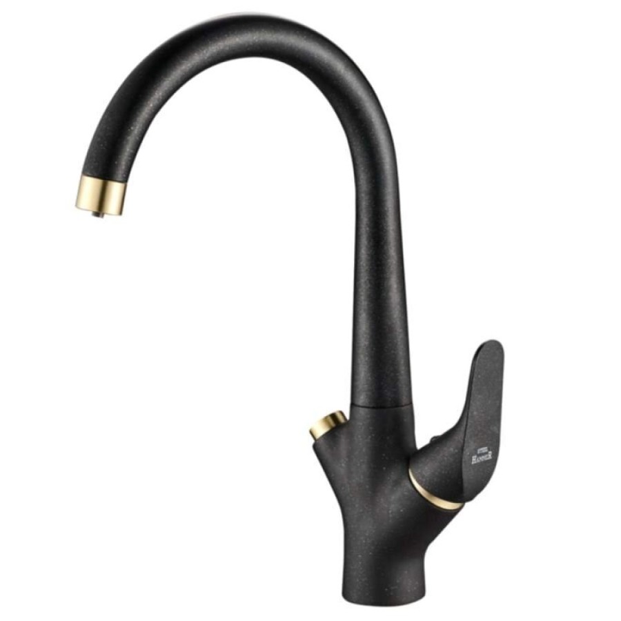 Смеситель Zorg Steel Hammer SH 815 BLACK BR для кухни под фильтр, черный металлик/бронза