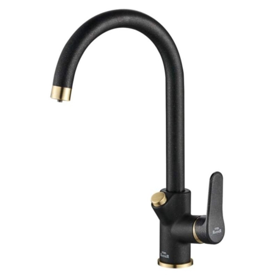 Смеситель Zorg Steel Hammer SH 901 BLACK BR для кухни под фильтр, черный металлик/бронза