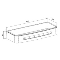 Полка Iddis Optima Home SHE10SPi44, хром