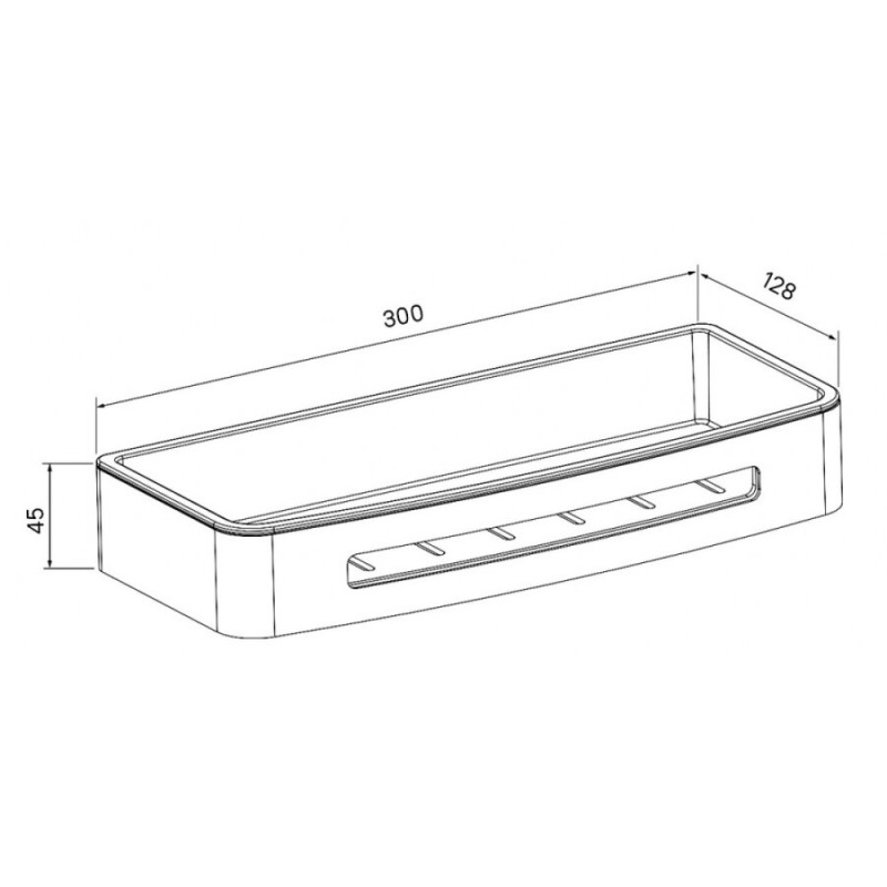 Полка Iddis Optima Home SHE10SPi44, хром