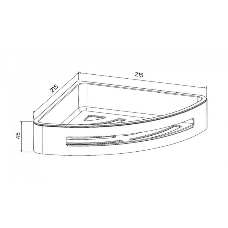 Полка угловая Iddis Optima Home, черная, SHE11SBi44