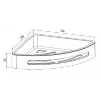 Полка угловая Iddis Optima Home SHE11SPi44, хром