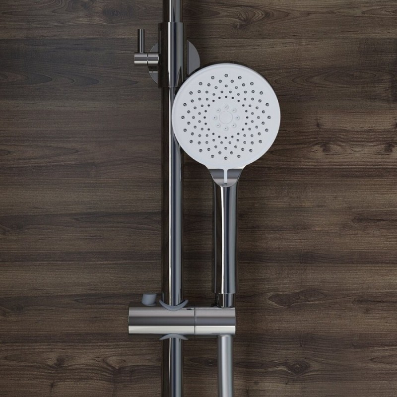 Душевая система Iddis Shelfy SHESB3Bi06, с управлением Push Control, верхний душ, хром