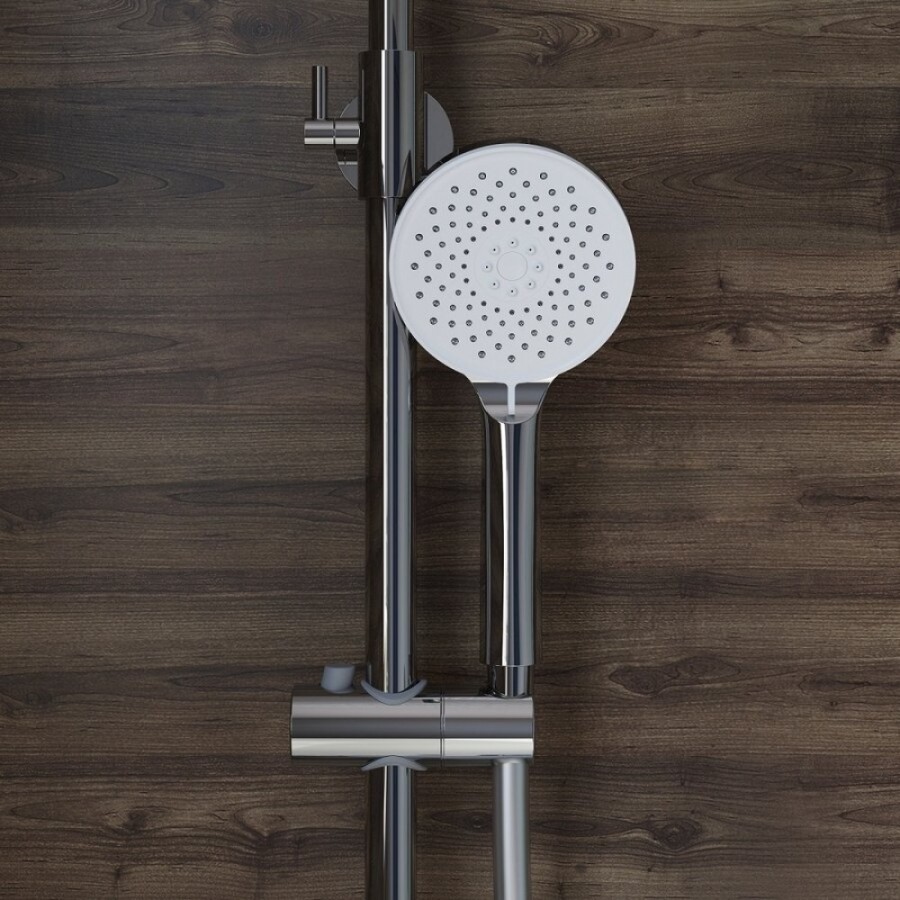 Душевая система Iddis Shelfy SHESB3Bi06, с управлением Push Control, верхний душ, хром