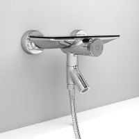 Смеситель Iddis Shelfy SHESBBTi02WA для ванны с управлением Push Control, хром
