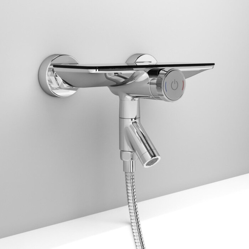 Смеситель Iddis Shelfy SHESBBTi02WA для ванны с управлением Push Control, хром