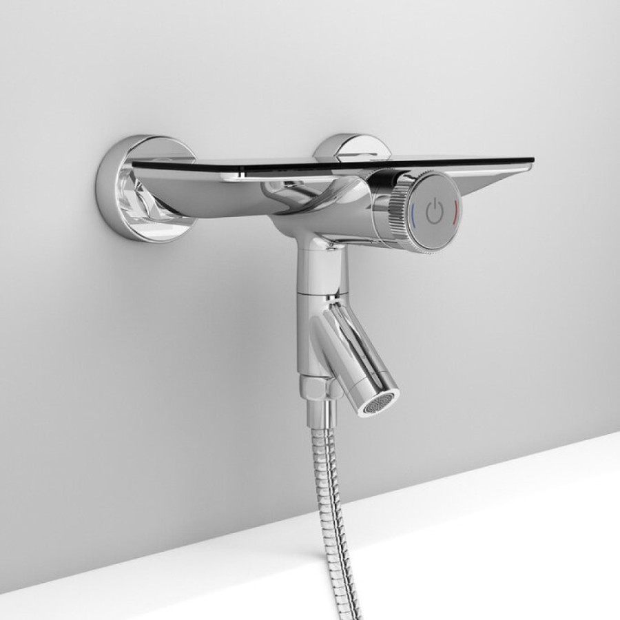 Смеситель Iddis Shelfy SHESBBTi02WA для ванны с управлением Push Control, хром