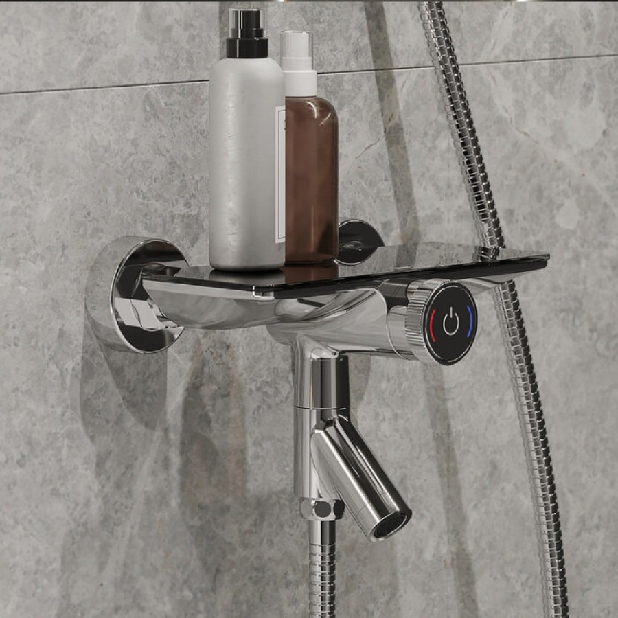 Смеситель Iddis Shelfy SHESBBTi02WA для ванны с управлением Push Control, хром