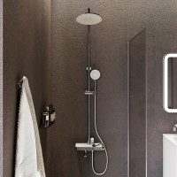 Душевая система Iddis Shelfy SHESBBTi06, с управлением Push Control, верхний душ, хром