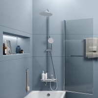 Душевая система Iddis Shelfy SHESBBTi06, с управлением Push Control, верхний душ, хром