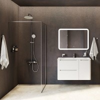 Душевая система Iddis Shelfy SHESBBTi06, с управлением Push Control, верхний душ, хром
