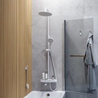 Душевая система Iddis Shelfy SHEWTBTi06, цвет белый матовый