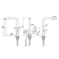 Смеситель Paulmark Skalen Sk213020-LG, для кухонной мойки, с подключением к фильтру, светлое золото
