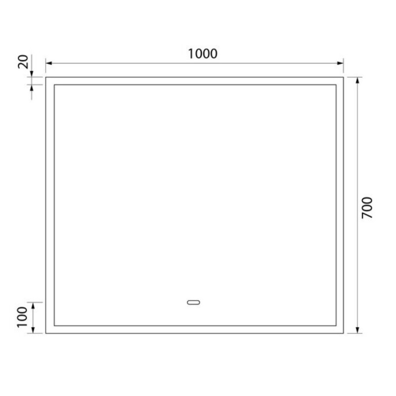 Зеркало Iddis Slide 100 см c подсветкой и термообогревом, черный, SLI1000i98