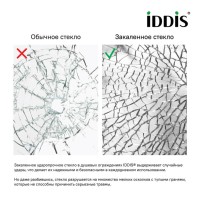 Душевой уголок Iddis Slide SLI6BS0i23, 90 х 90 см, стекло прозрачное, профиль черный матовый