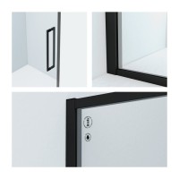 Душевая дверь в нишу Iddis Slide SLI6BS2i69 120 см (120х195), стекло прозрачное, профиль черный